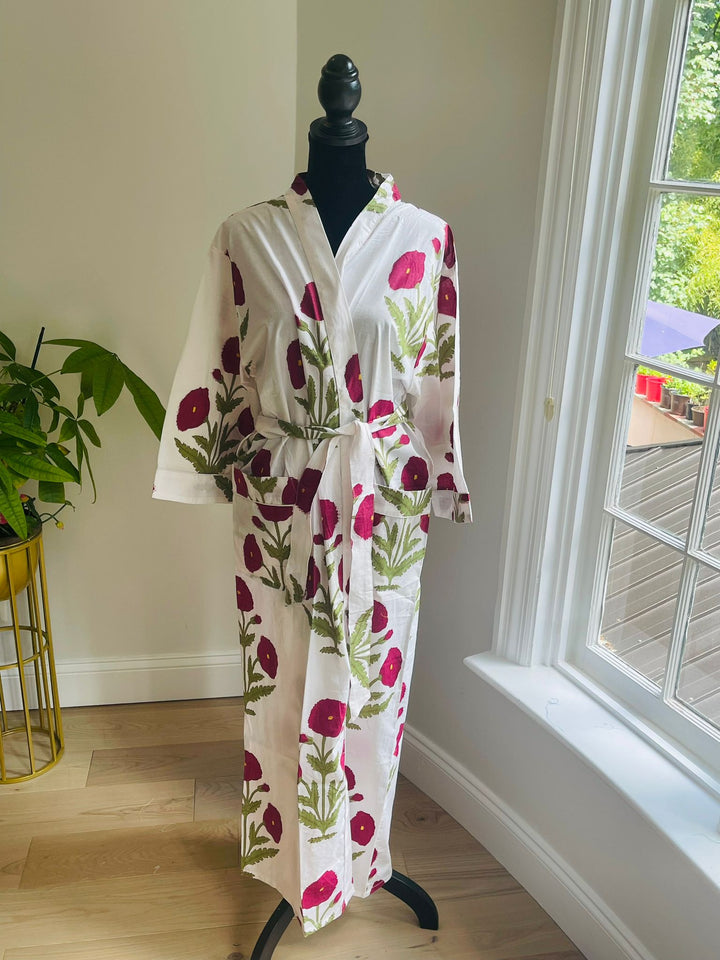 Floral Print Cotton Kimono- Perfect Gift for Bridesmaids