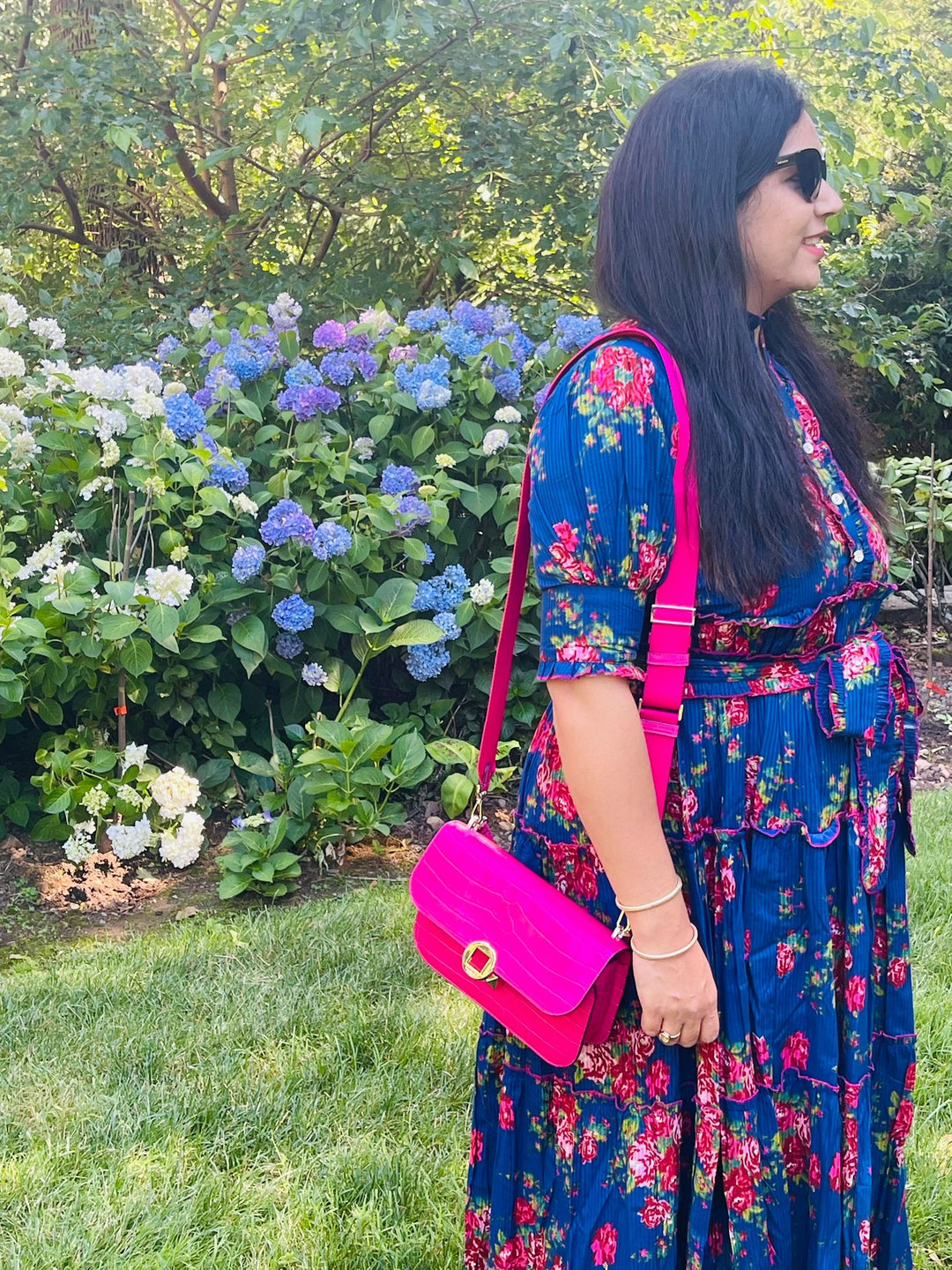 Midnight Bloom Midi Dress