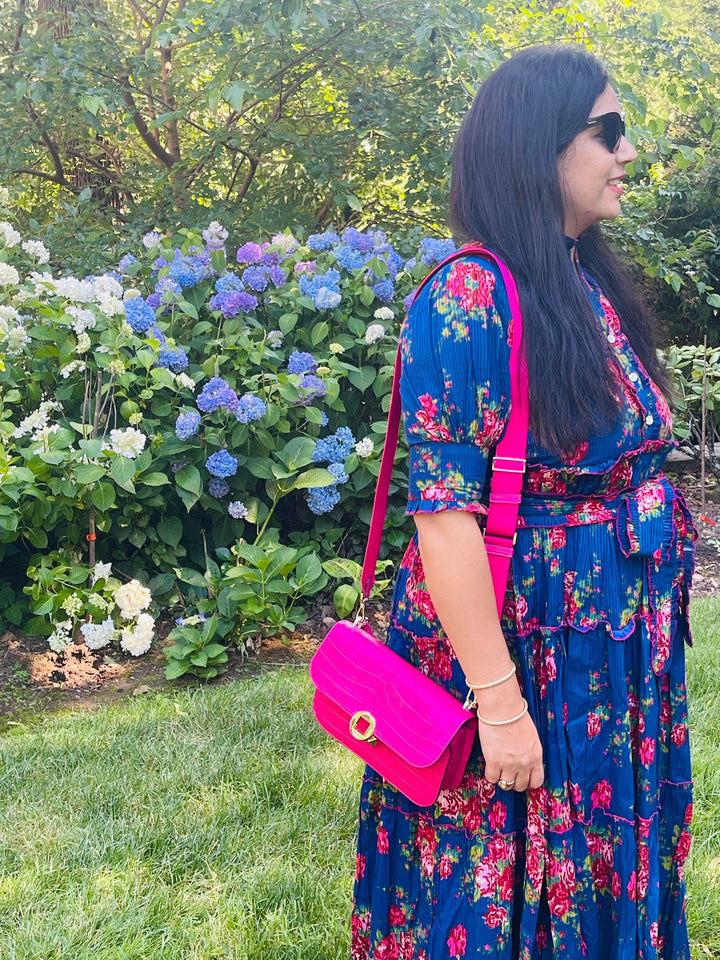 Midnight Bloom Midi Dress