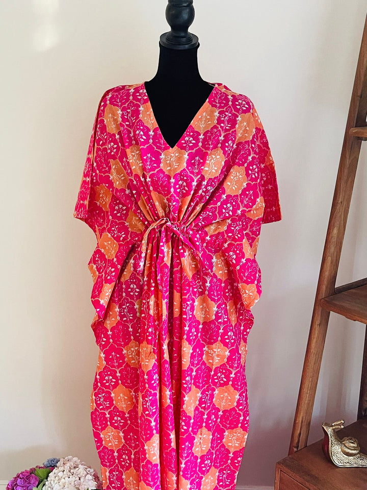 Hand Block Print Cotton Kaftan