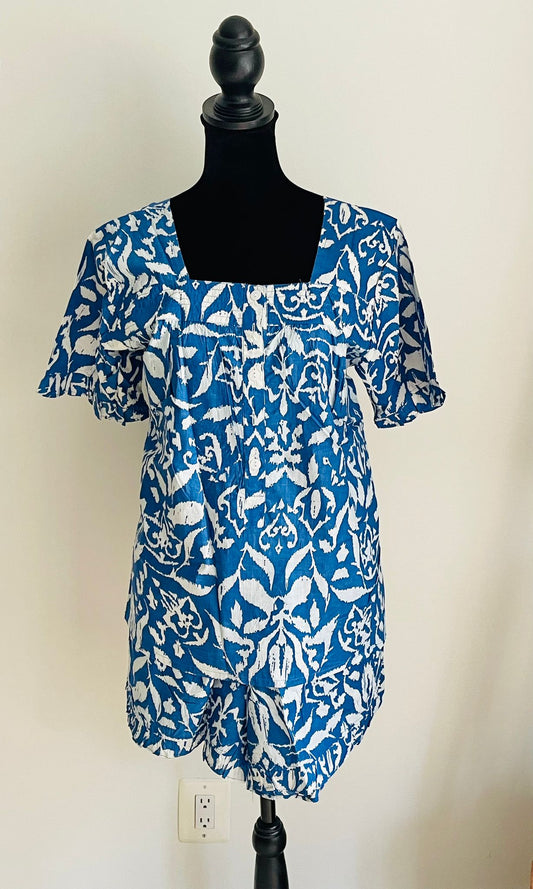 Blue Short PJ Set