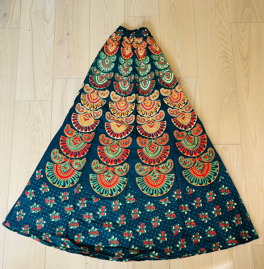 Hand Block Print Long Cotton Skirt