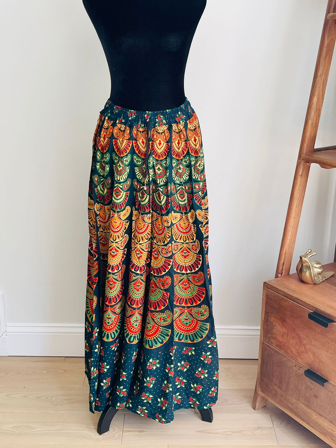 Hand Block Print Long Cotton Skirt