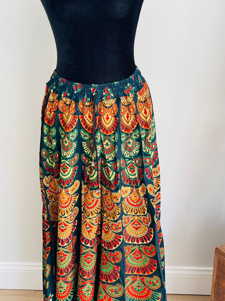 Hand Block Print Long Cotton Skirt