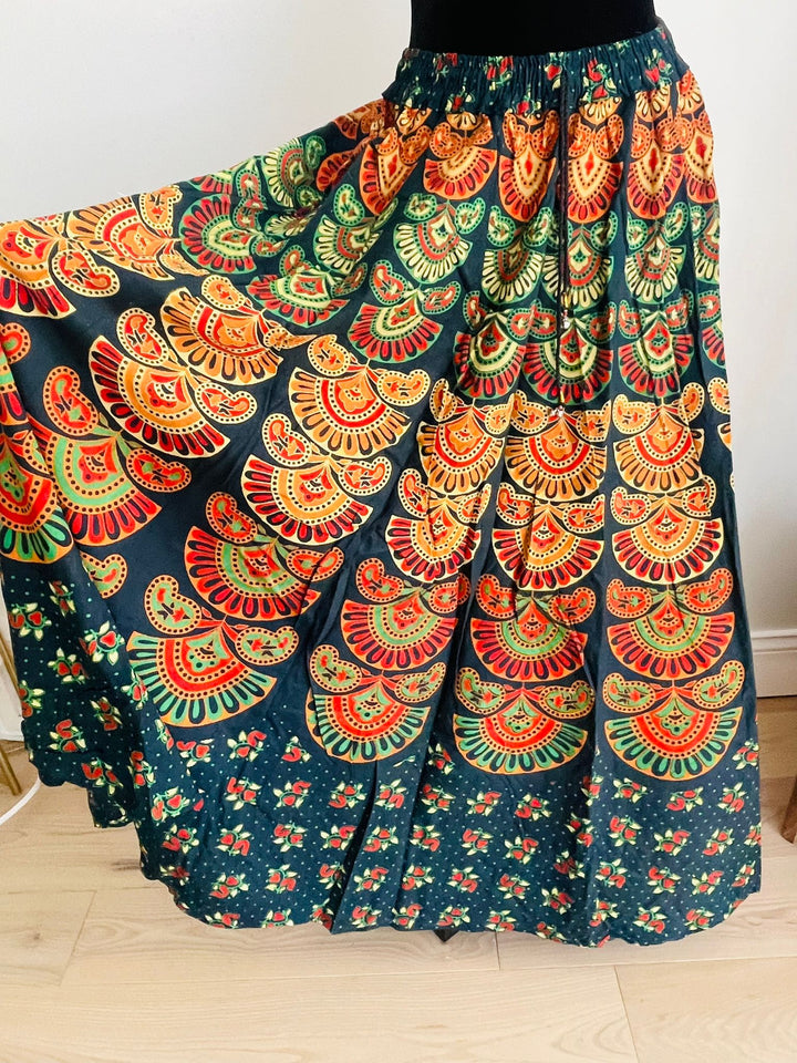 Hand Block Print Long Cotton Skirt