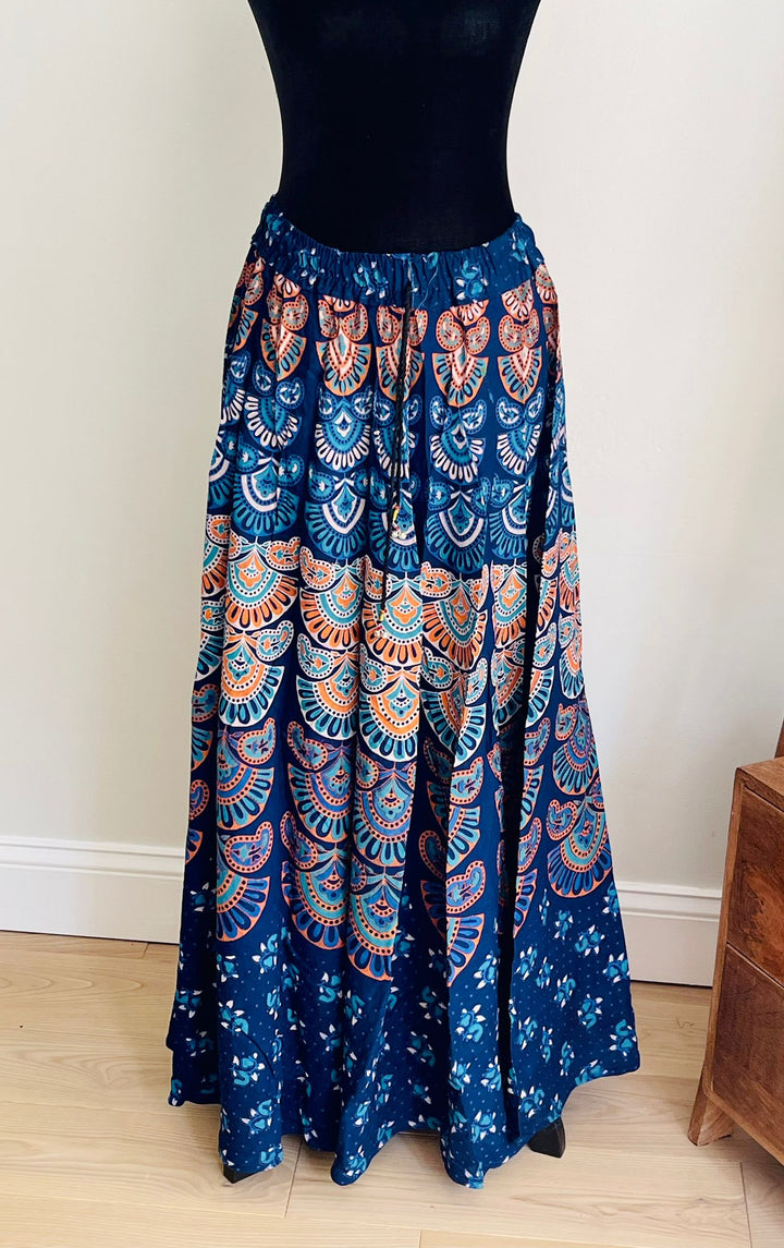 Hand Block Print Long Cotton Skirt