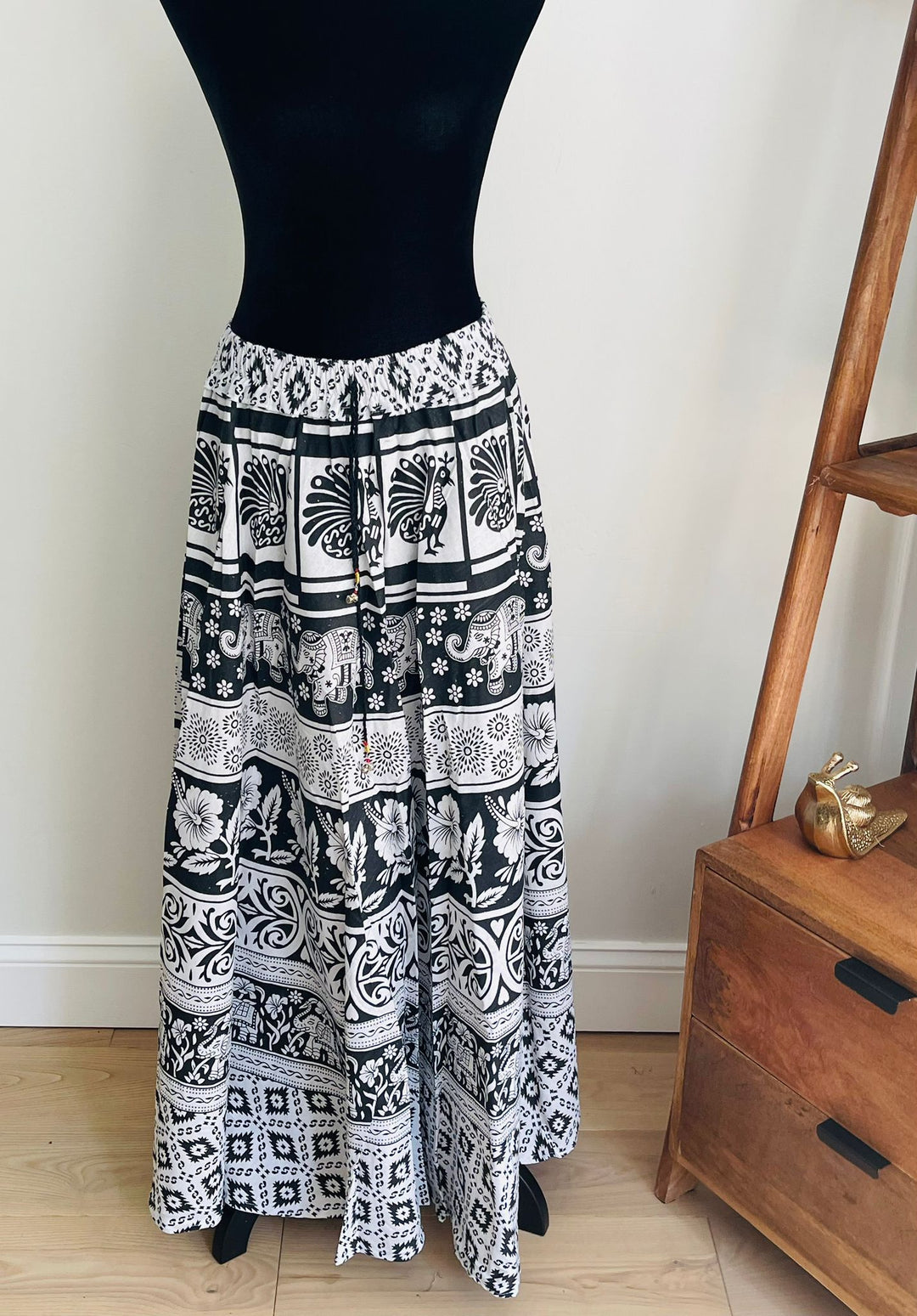 Hand Block Print Long Cotton Skirt