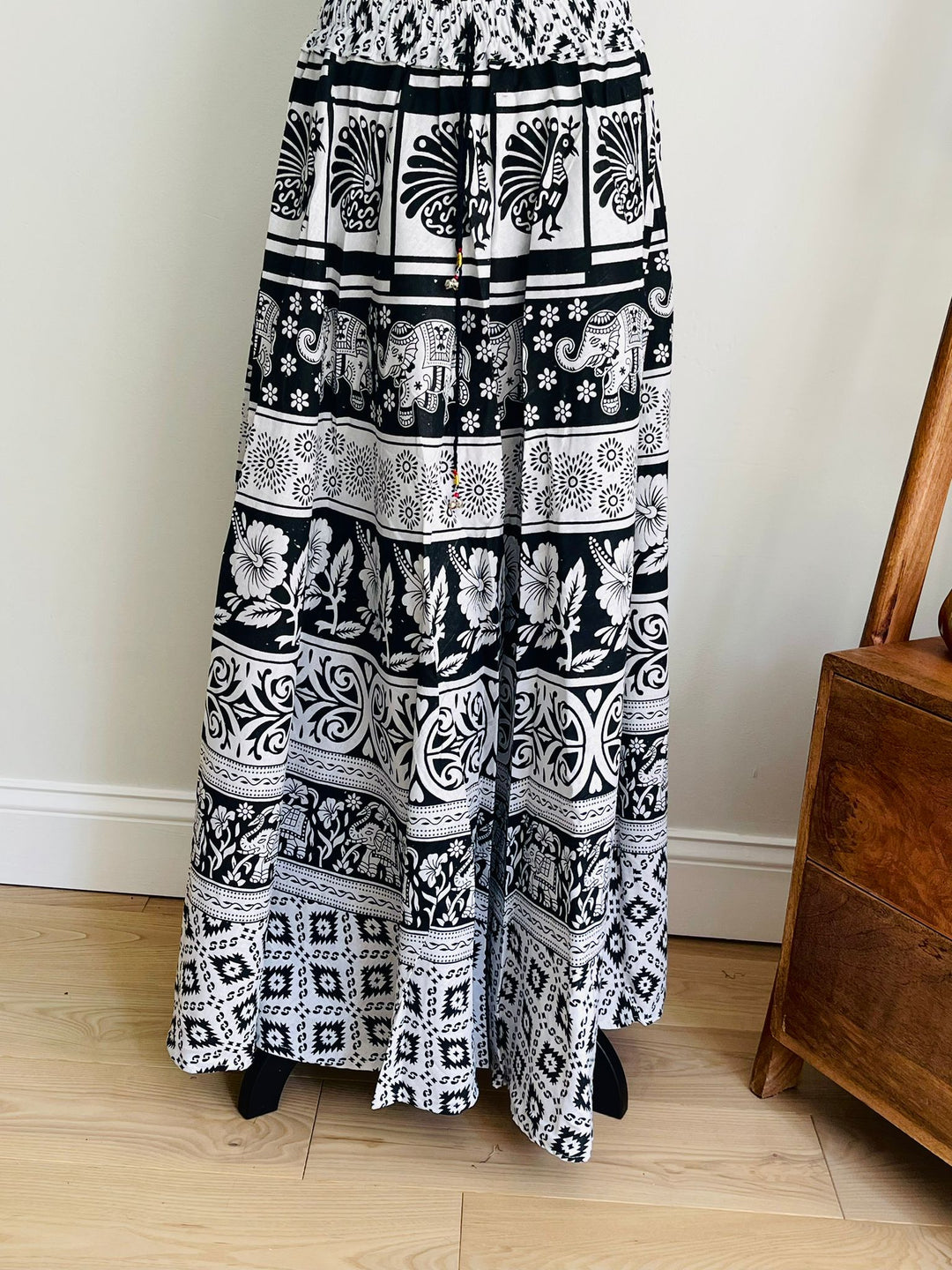 Hand Block Print Long Cotton Skirt