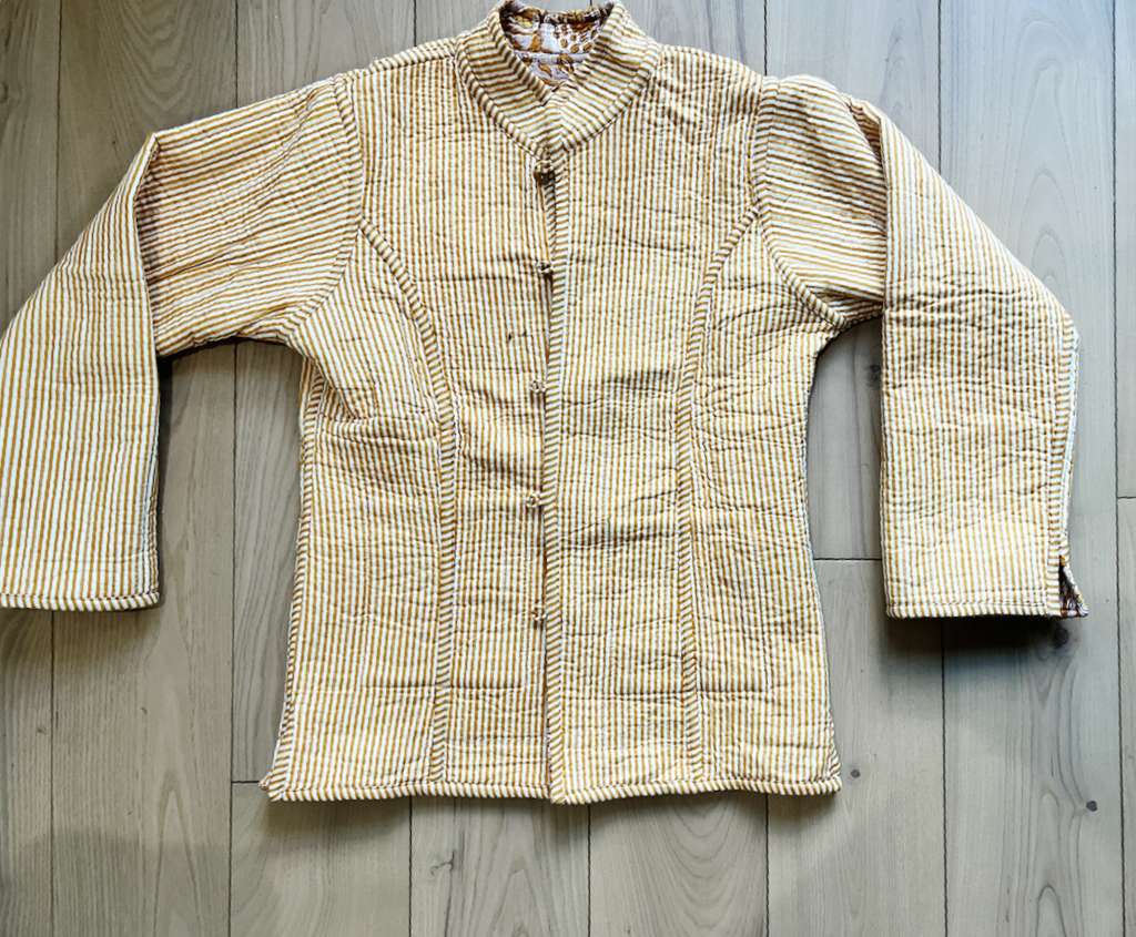 Yellow Floral Reversible Jacket