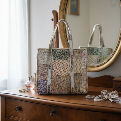 Golden Patchwork Tote