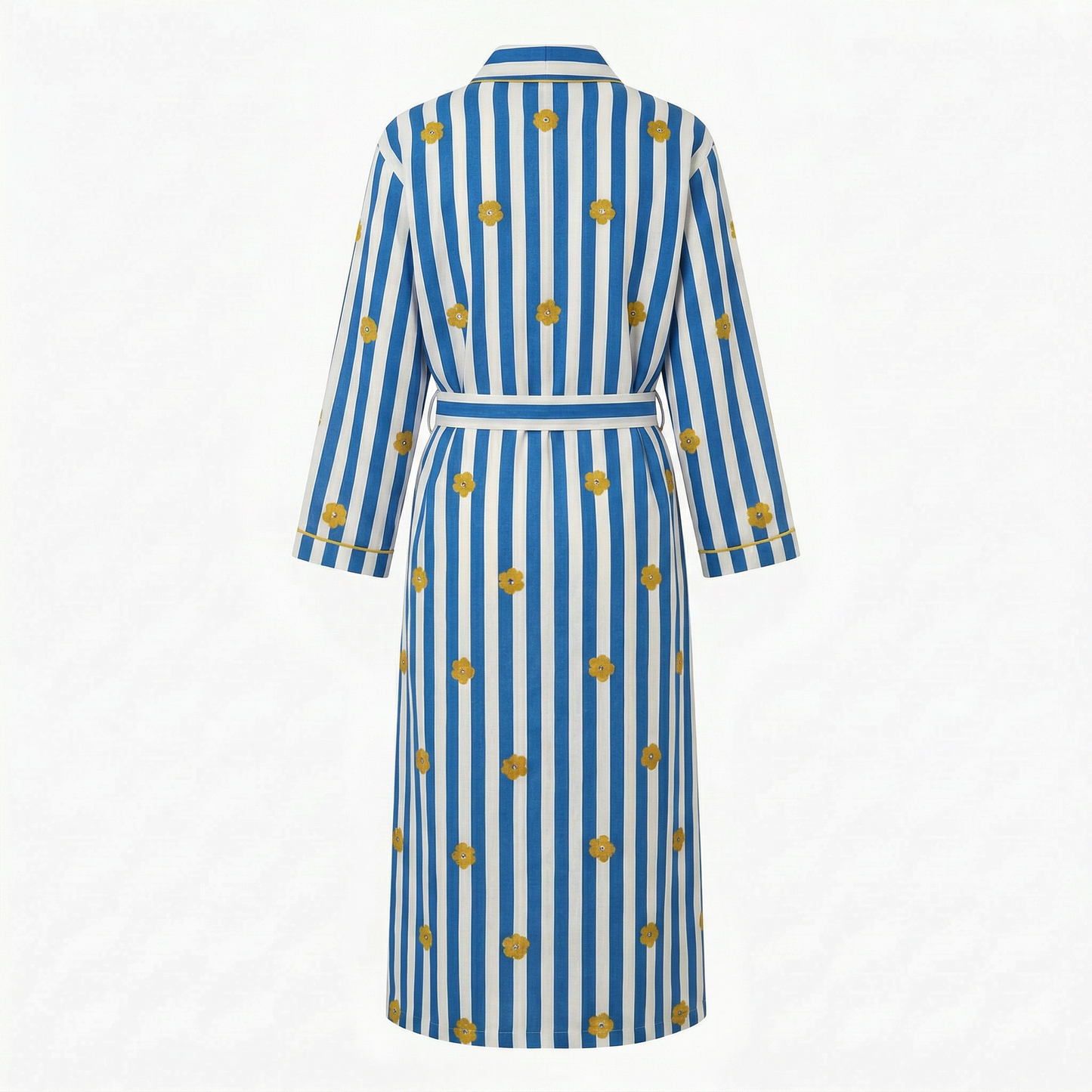 Blue Daisy Floral Cotton Robe