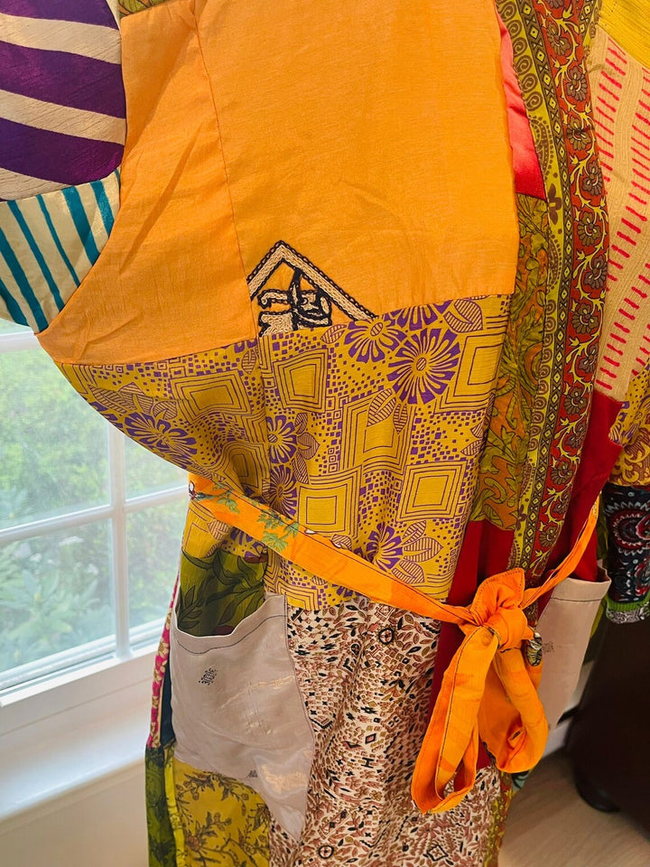 Repurposed Sari Silk Kimono Robe