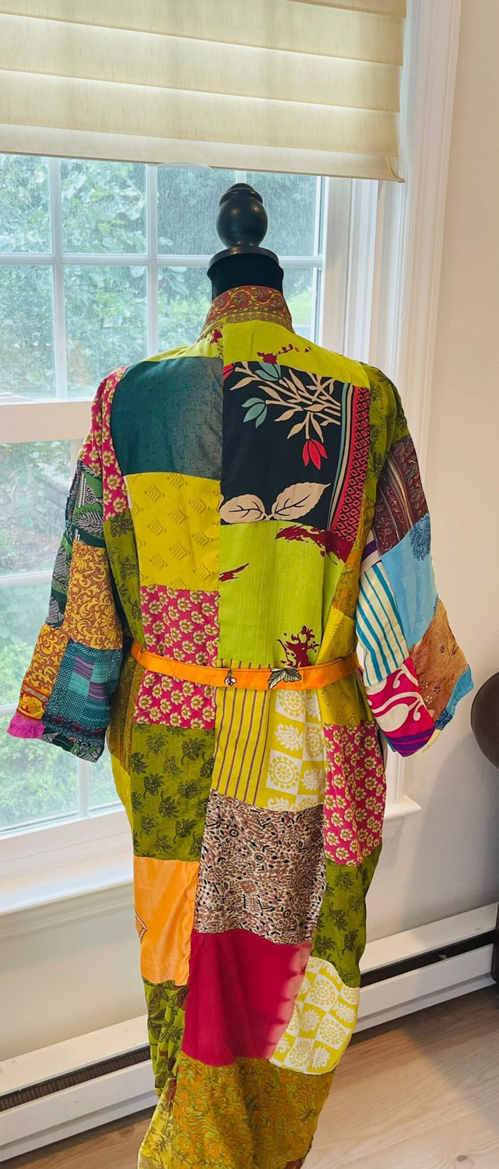 Repurposed Sari Silk Kimono Robe