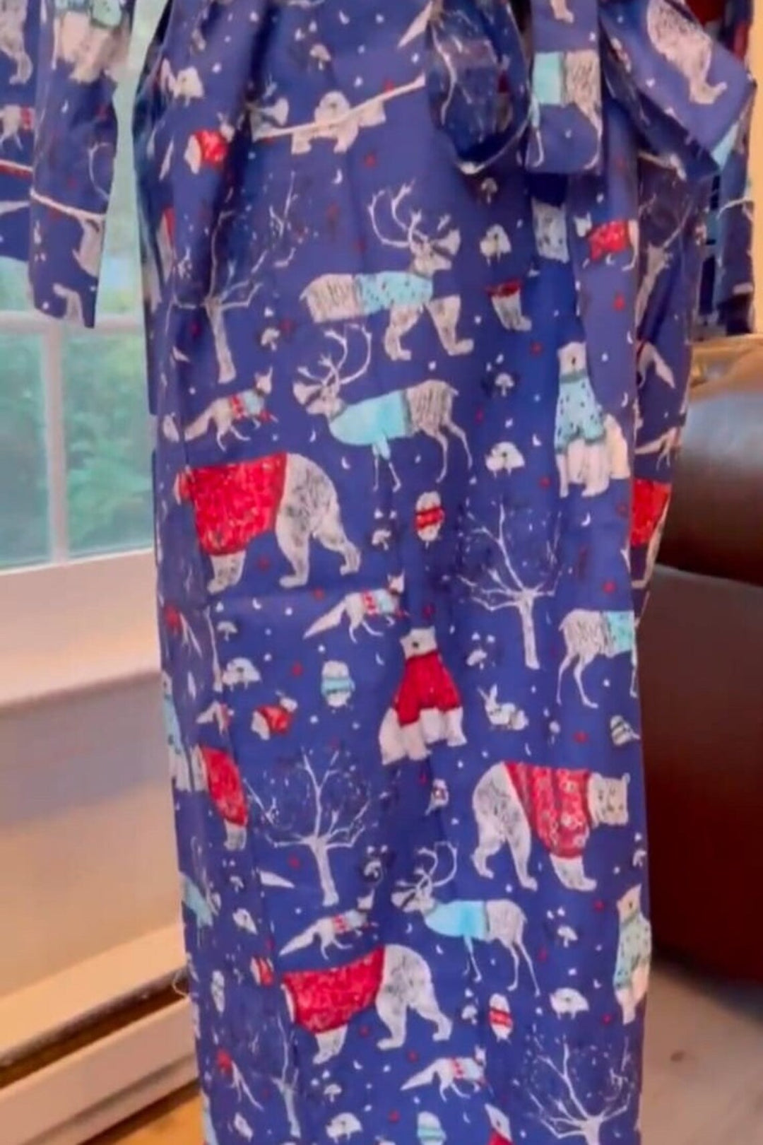 Christmas Holiday Winter Print Bath Robe