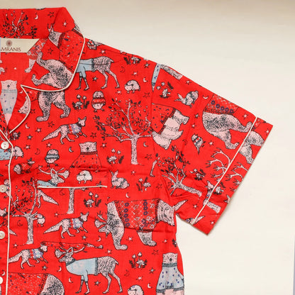 Long PJ Set - Red