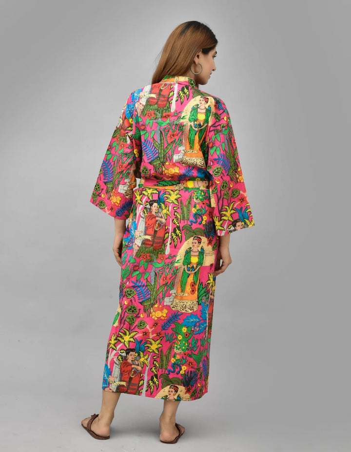 Frida Kahlo Cotton Kimono Robe