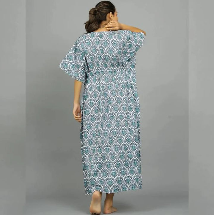 Hand Block Print Cotton Kaftan