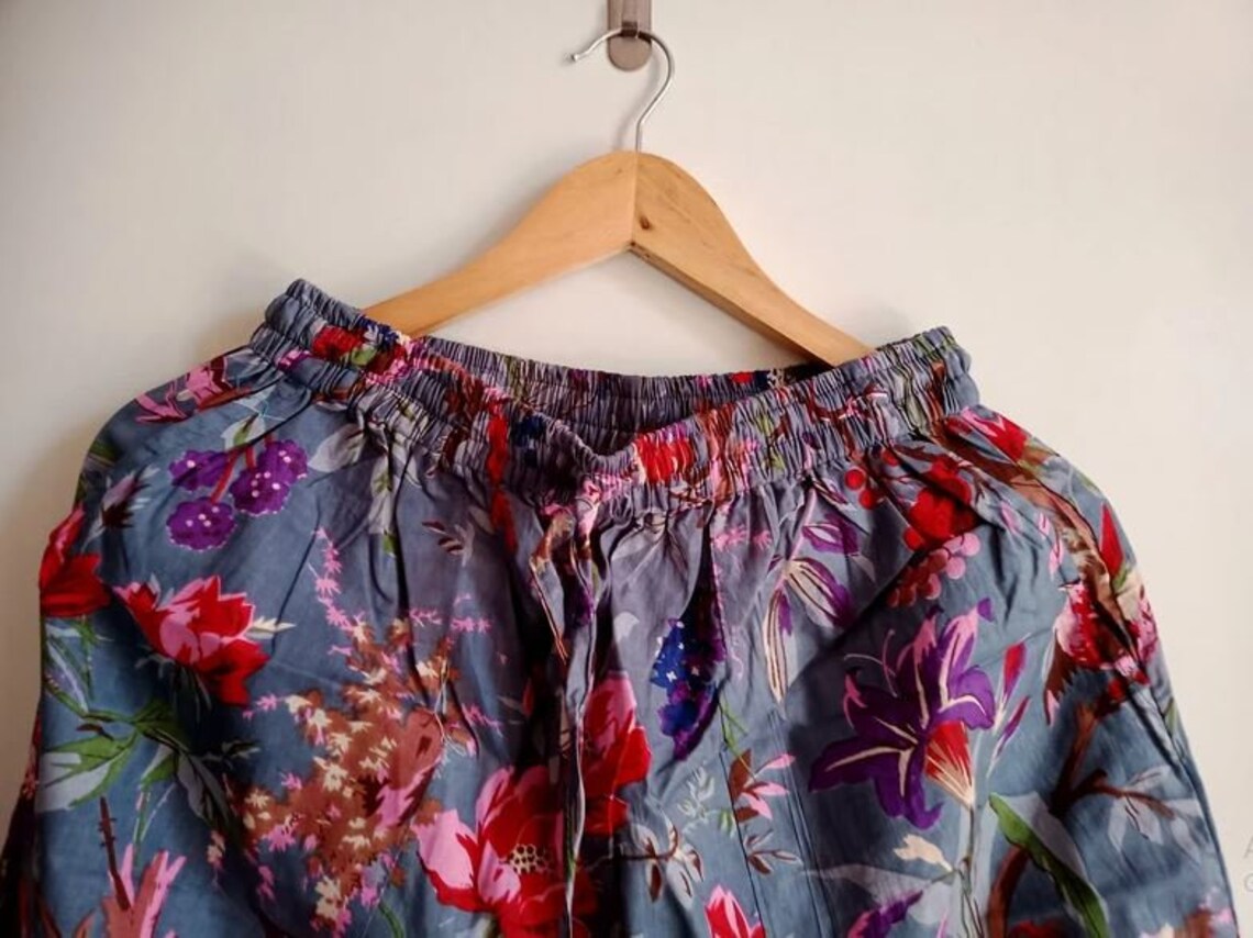 Long PJ Set in Purple Florals
