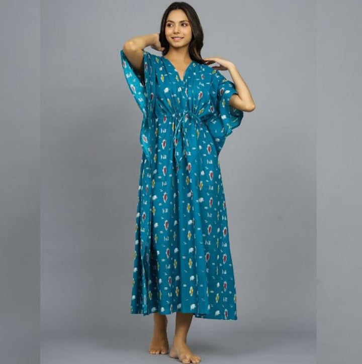 Hand Block Print Cotton Kaftan