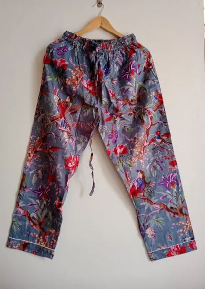 Long PJ Set in Purple Florals