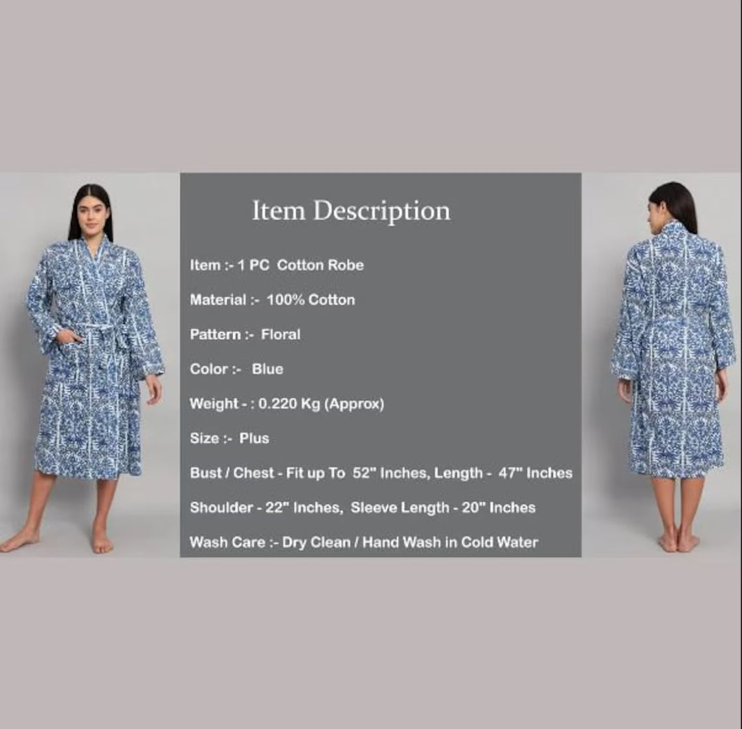 Multipurpose 100% Cotton Robe