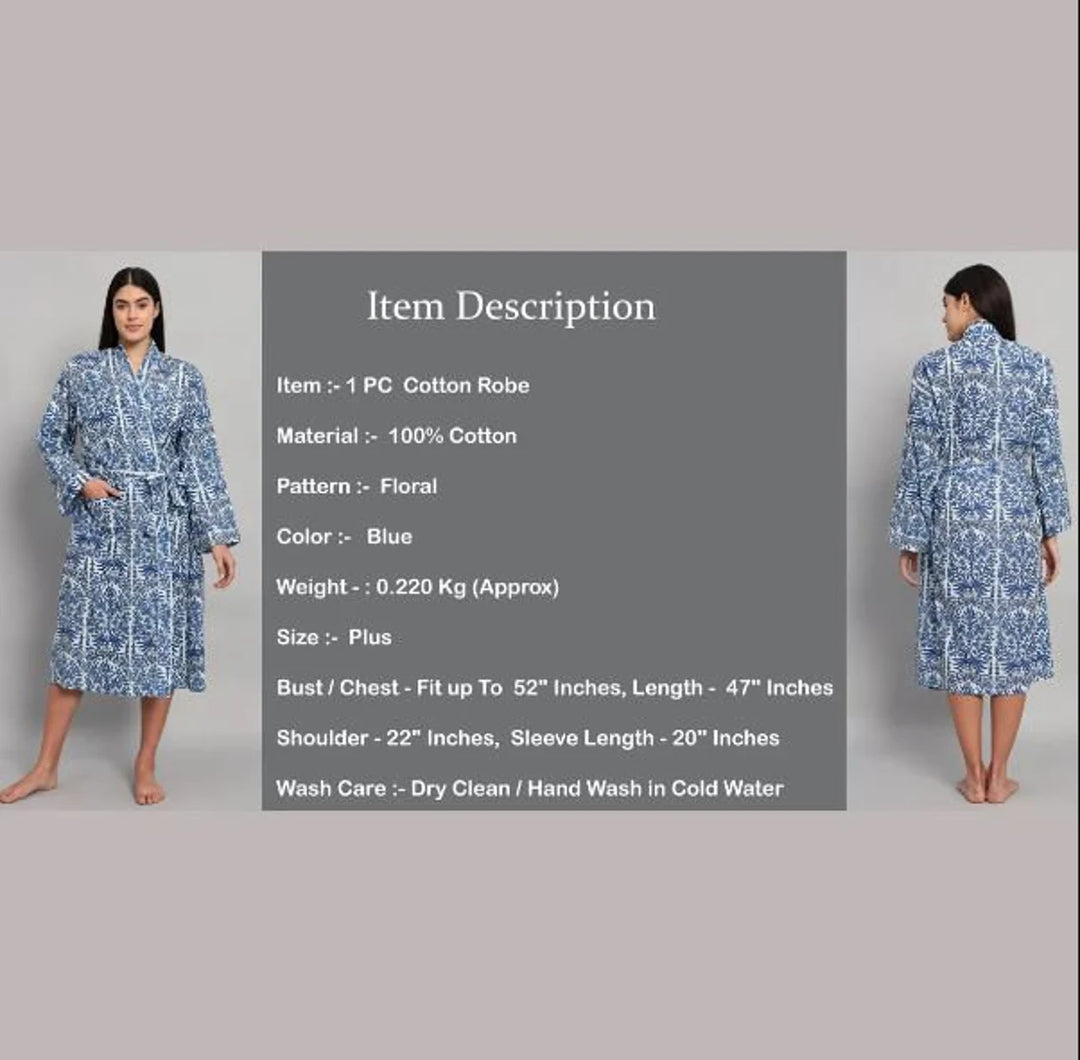 Multipurpose 100% Cotton Robe