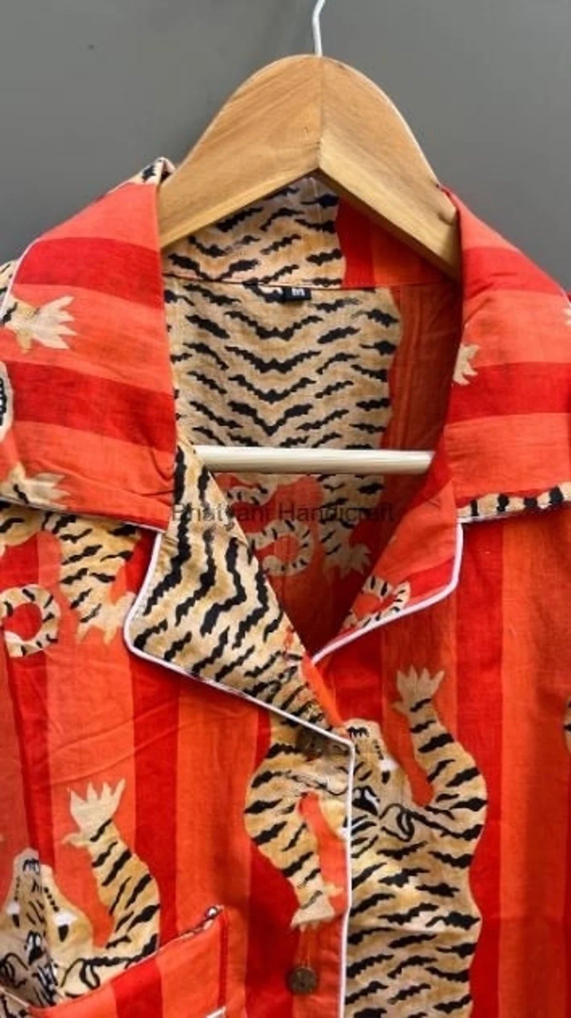 Long PJ Set in Bold Orange