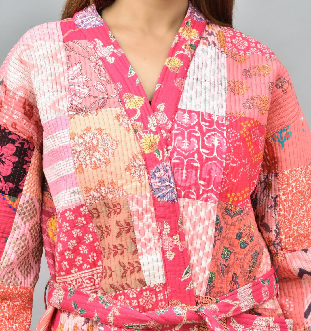 Handcrafted Kantha Stitch Kimono