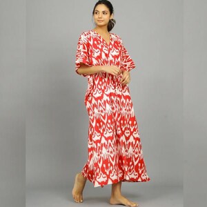 Hand Block-Print Cotton Kaftan