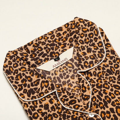 Long PJ Set in Cheetah Chic