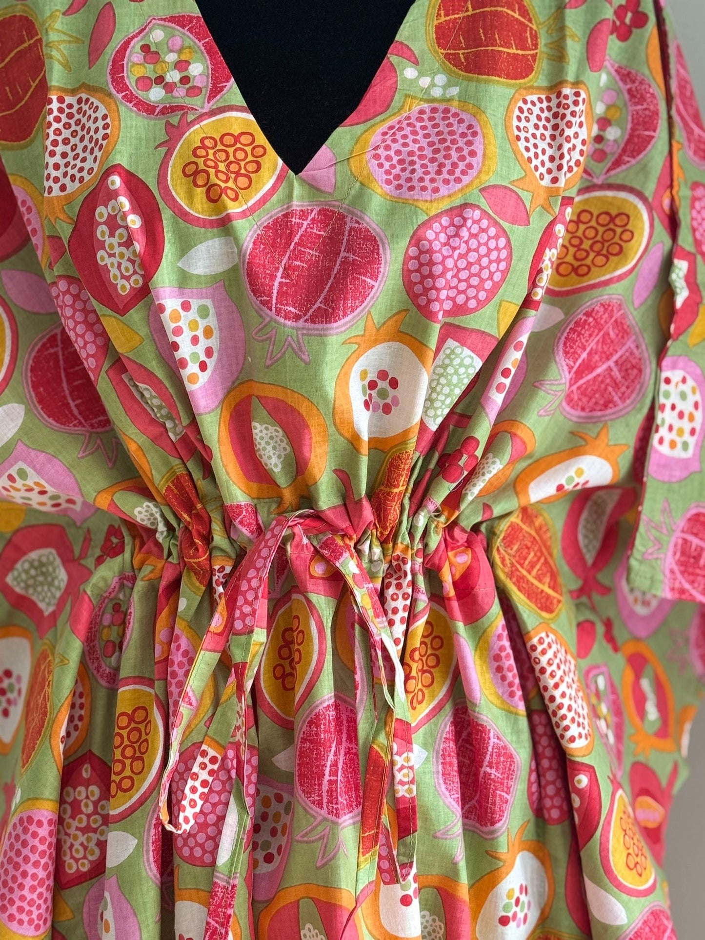 Fruity Block Printed Cotton Kaftan