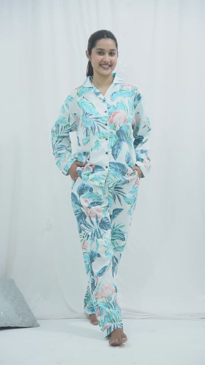 Hand Block Printed Long PJ Set