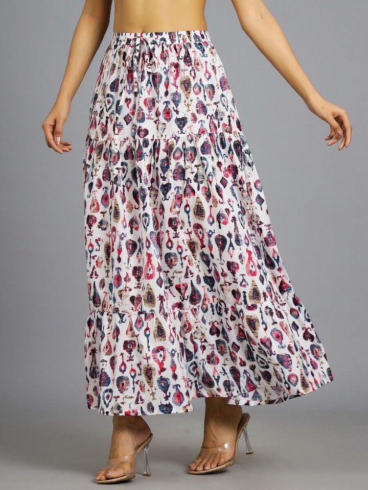 Hand Block Print Long Cotton Skirt