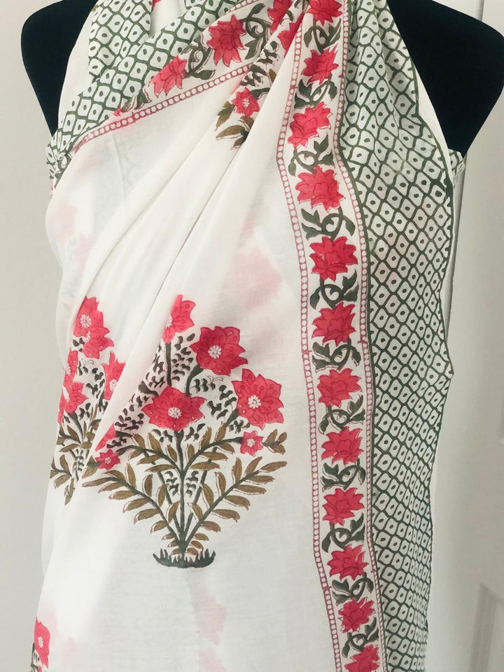 Floral Kalamkari Cotton Pareos