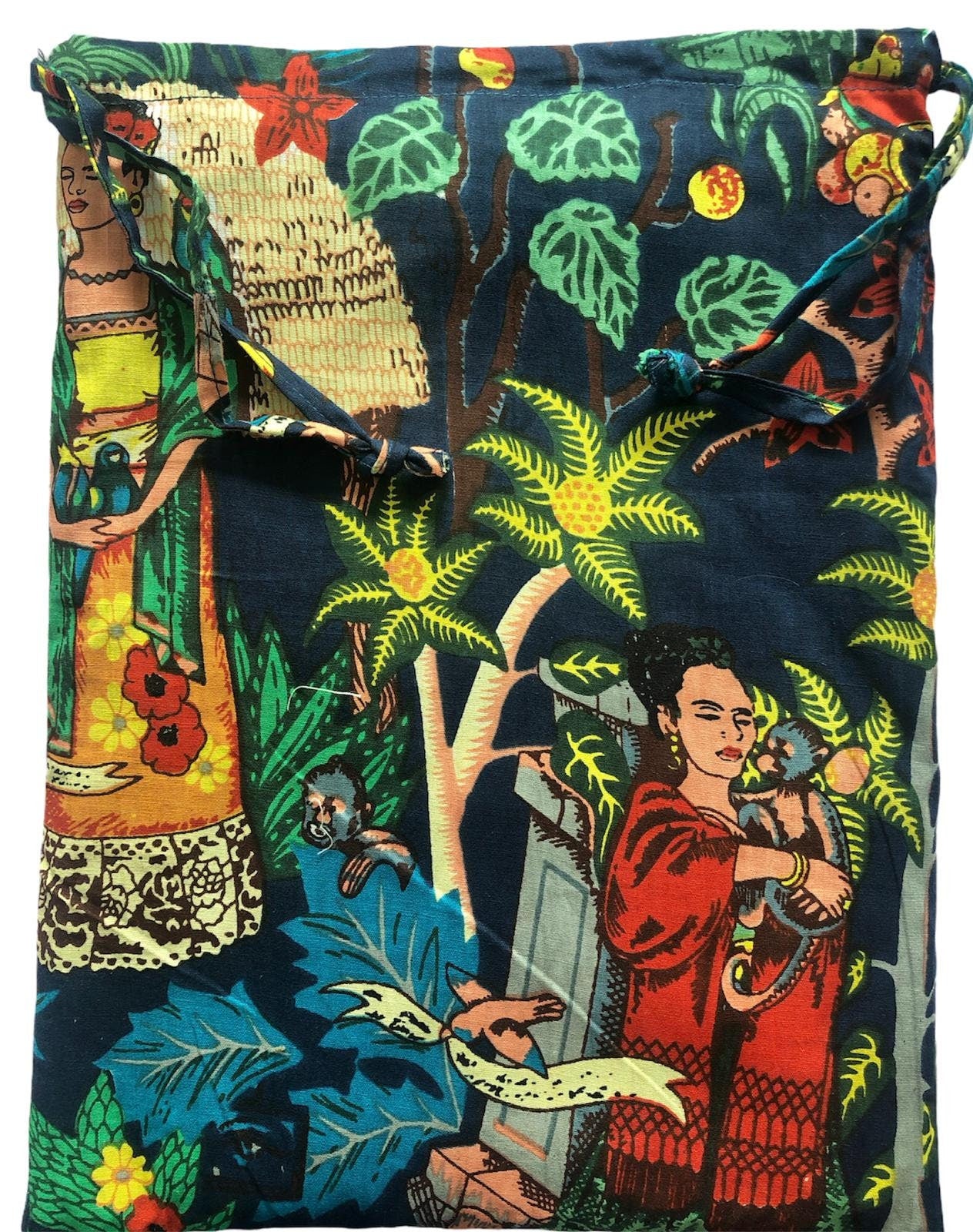 Blue Frida Kahlo Cotton Robe
