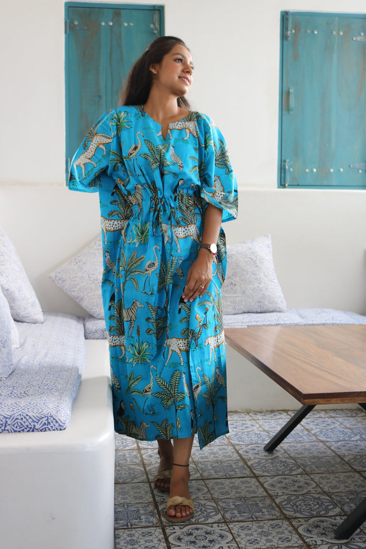 Hand Block Print Cotton Kaftan