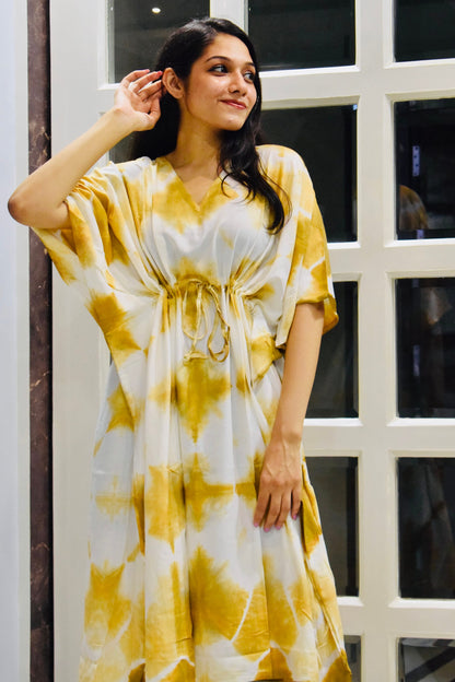 Tie Dye Kaftan Dress