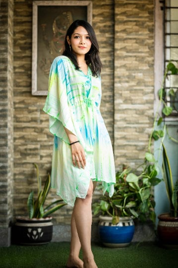 Hand-Tied Tie-Dye Kaftan