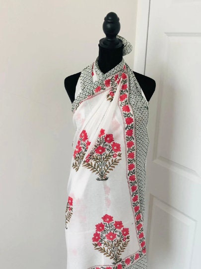 Floral Kalamkari Cotton Pareo