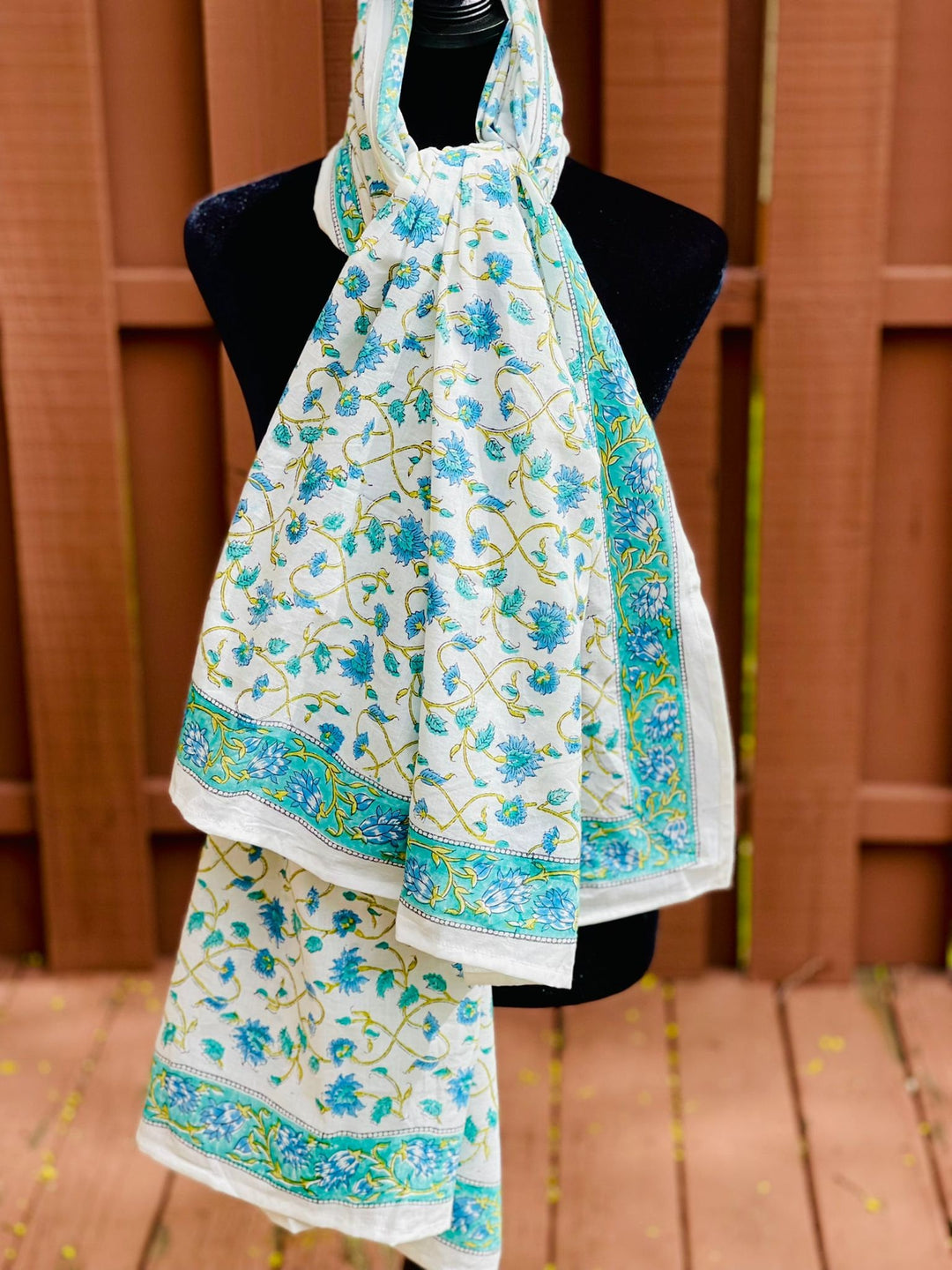 Hand Block Printed Cotton Sarong Beach Wrap