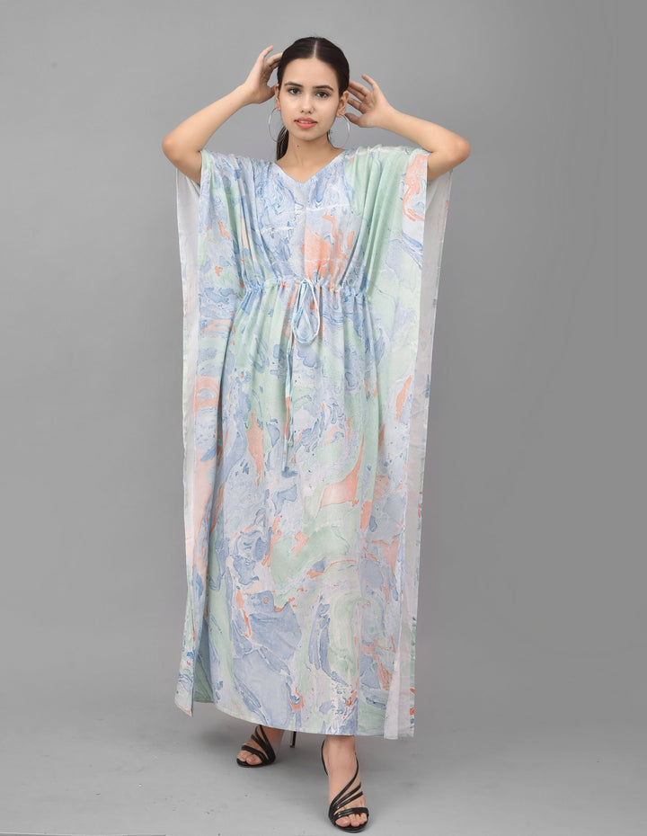 Hand Block Print  Rayon Kaftan