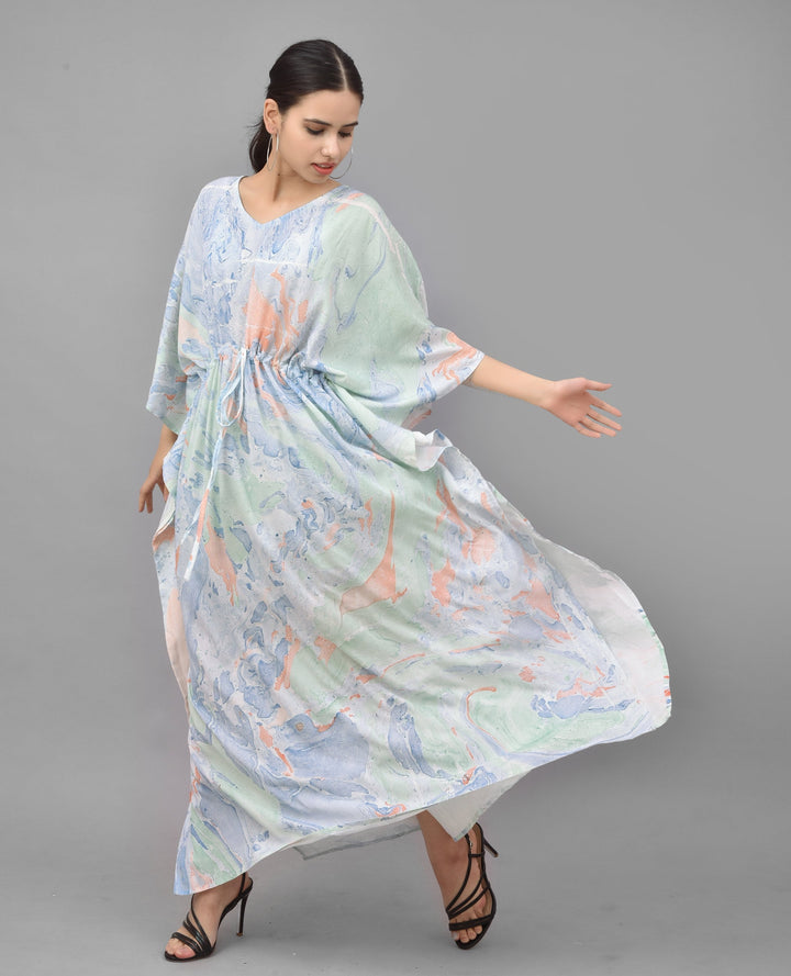 Hand Block Print  Rayon Kaftan