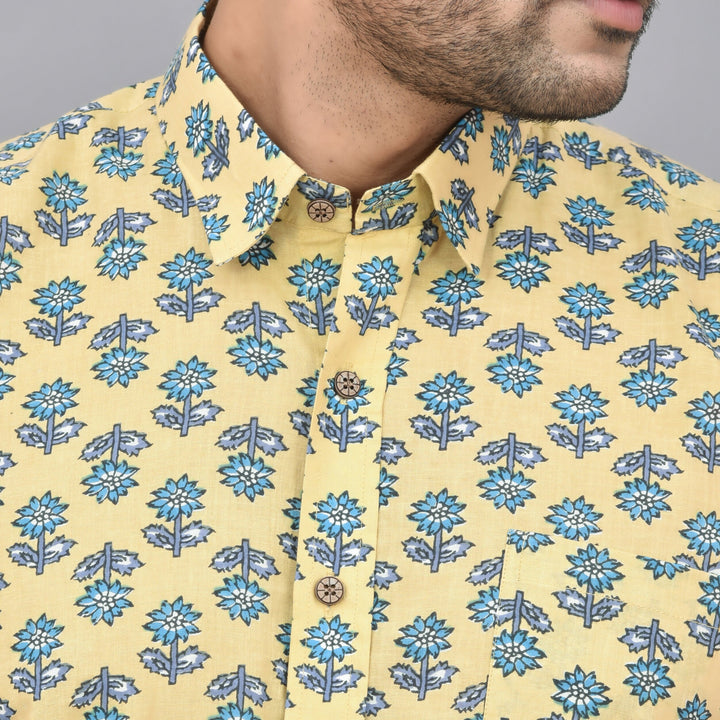 Hand Block Print Cotton Shirt