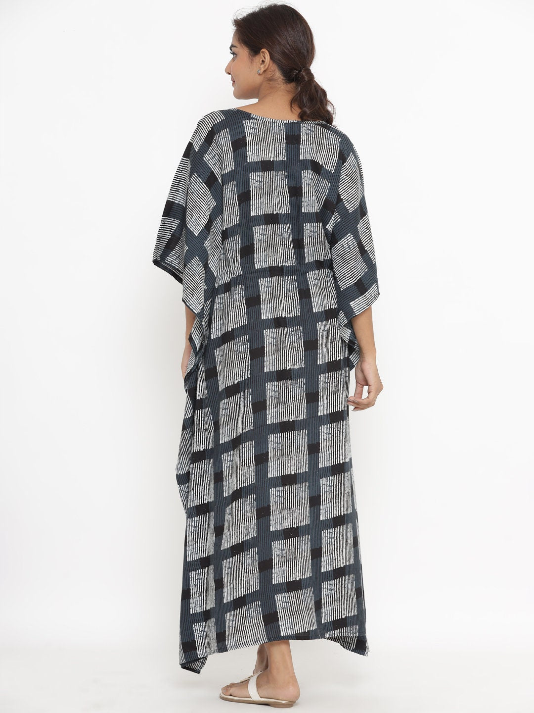 Hand Block Print Rayon Kaftan