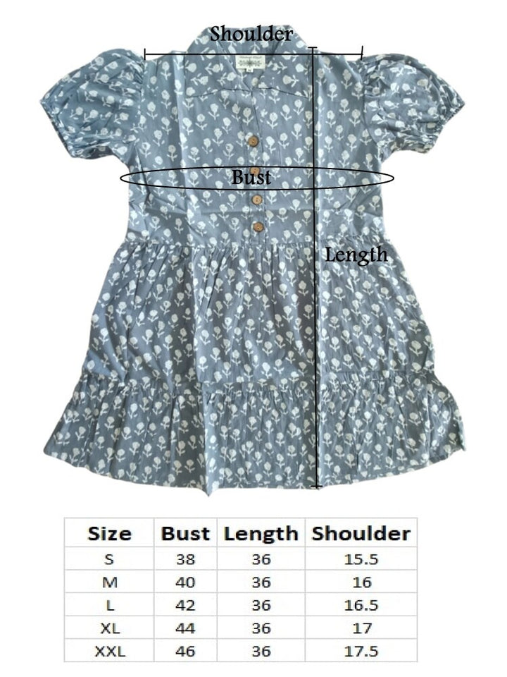 Teal Patch Shibori Cotton Dress