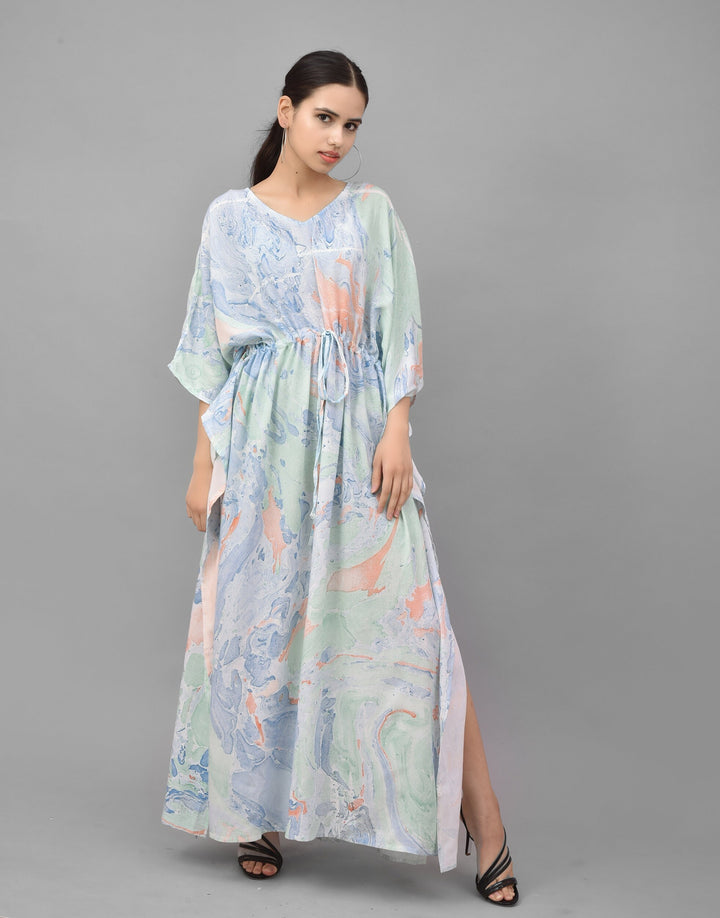 Hand Block Print  Rayon Kaftan