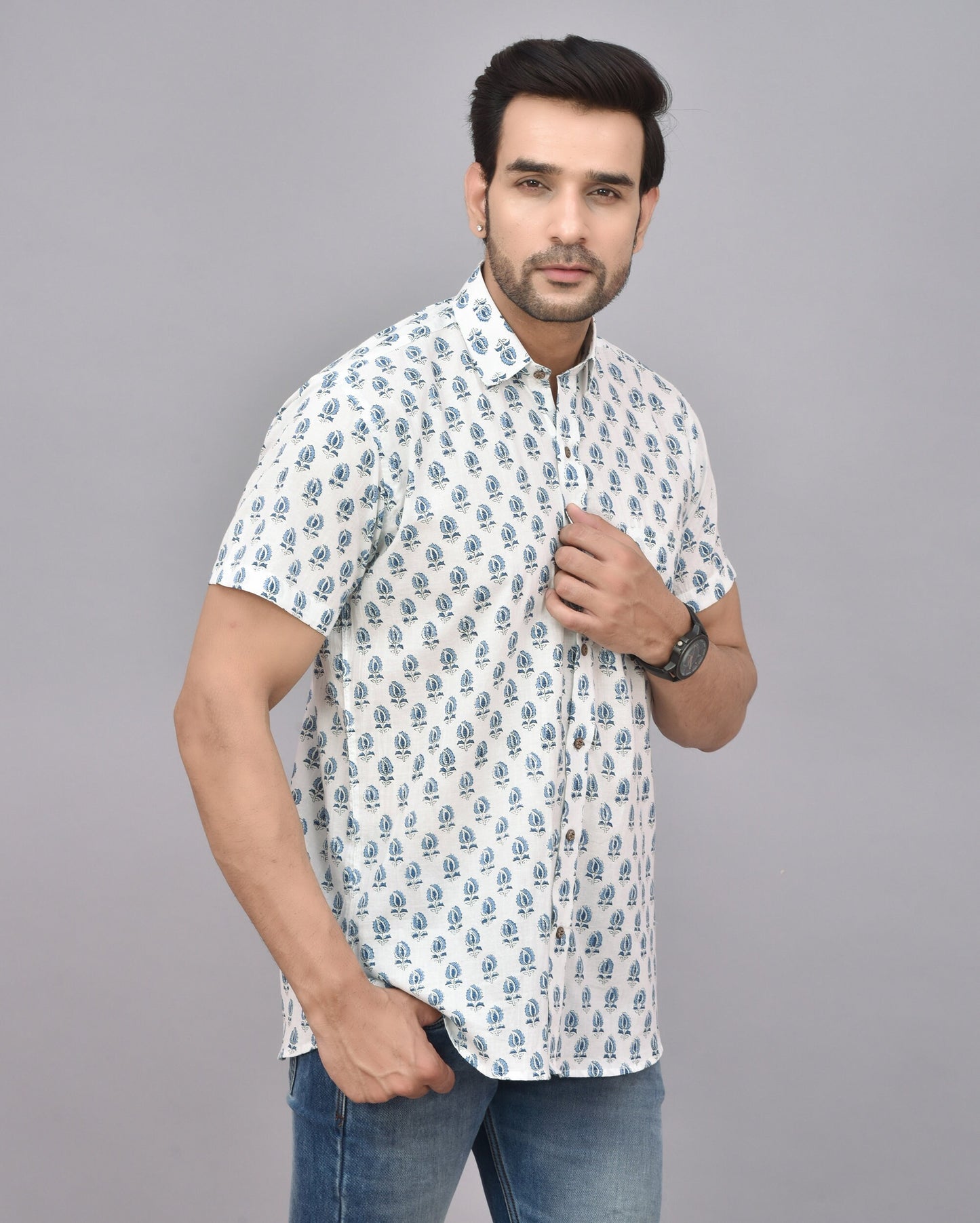 Hand Block Printed Cotton Shirt