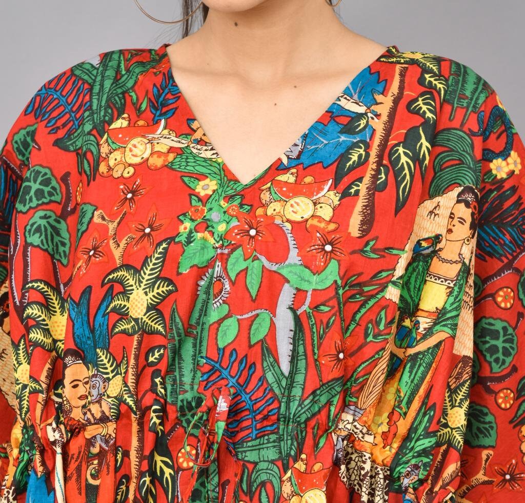 Frida Kahlo Print Kaftan