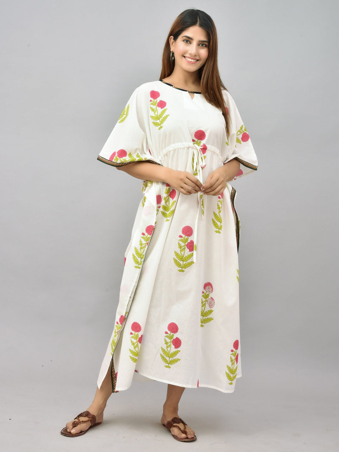 Hand Block Print Cotton Kaftan