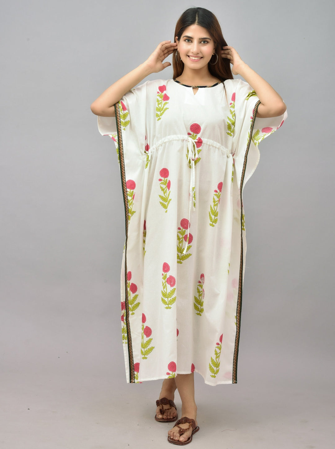 Hand Block Print Cotton Kaftan